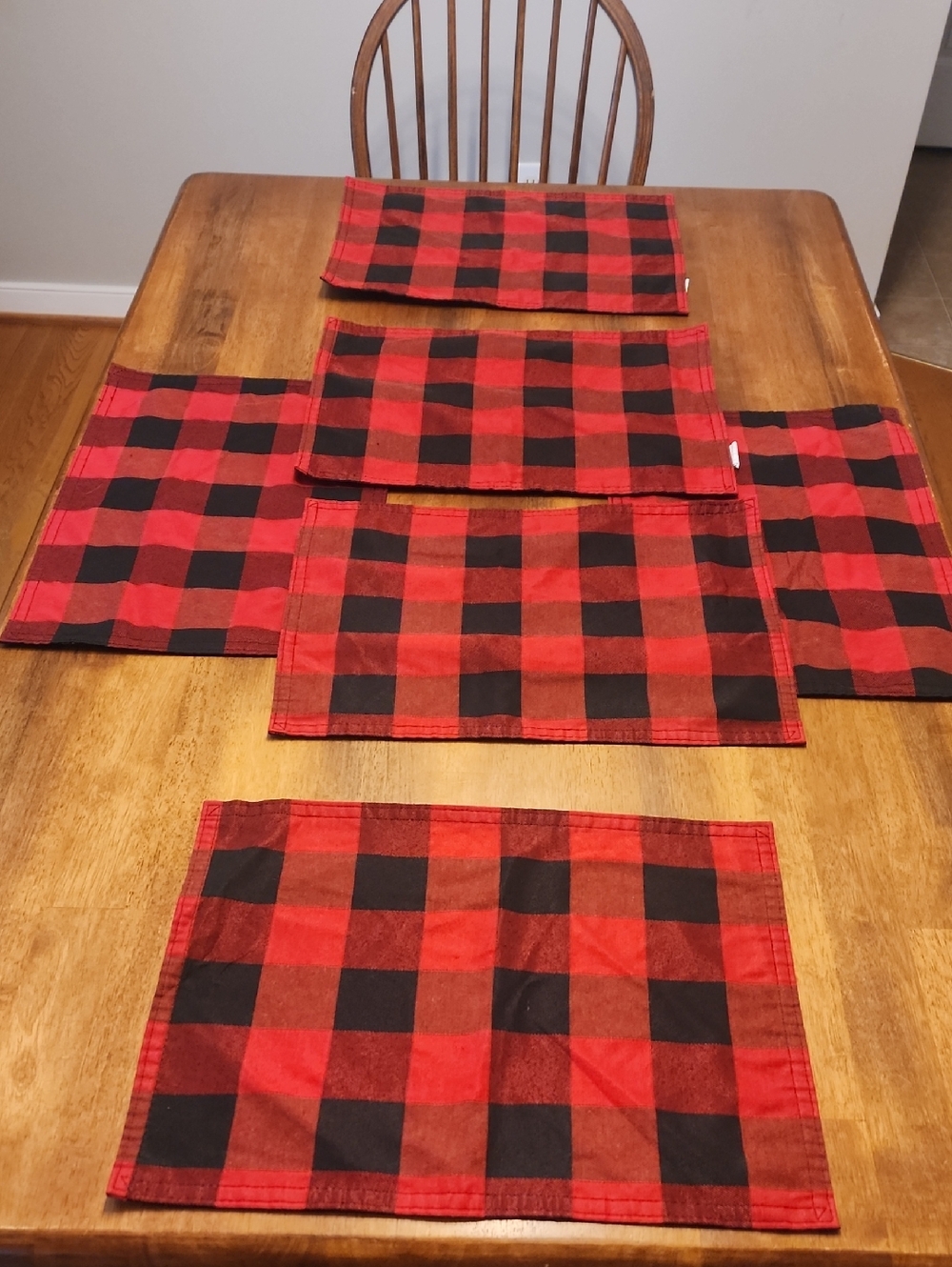 Red & Black Buffalo Check Placemat Set